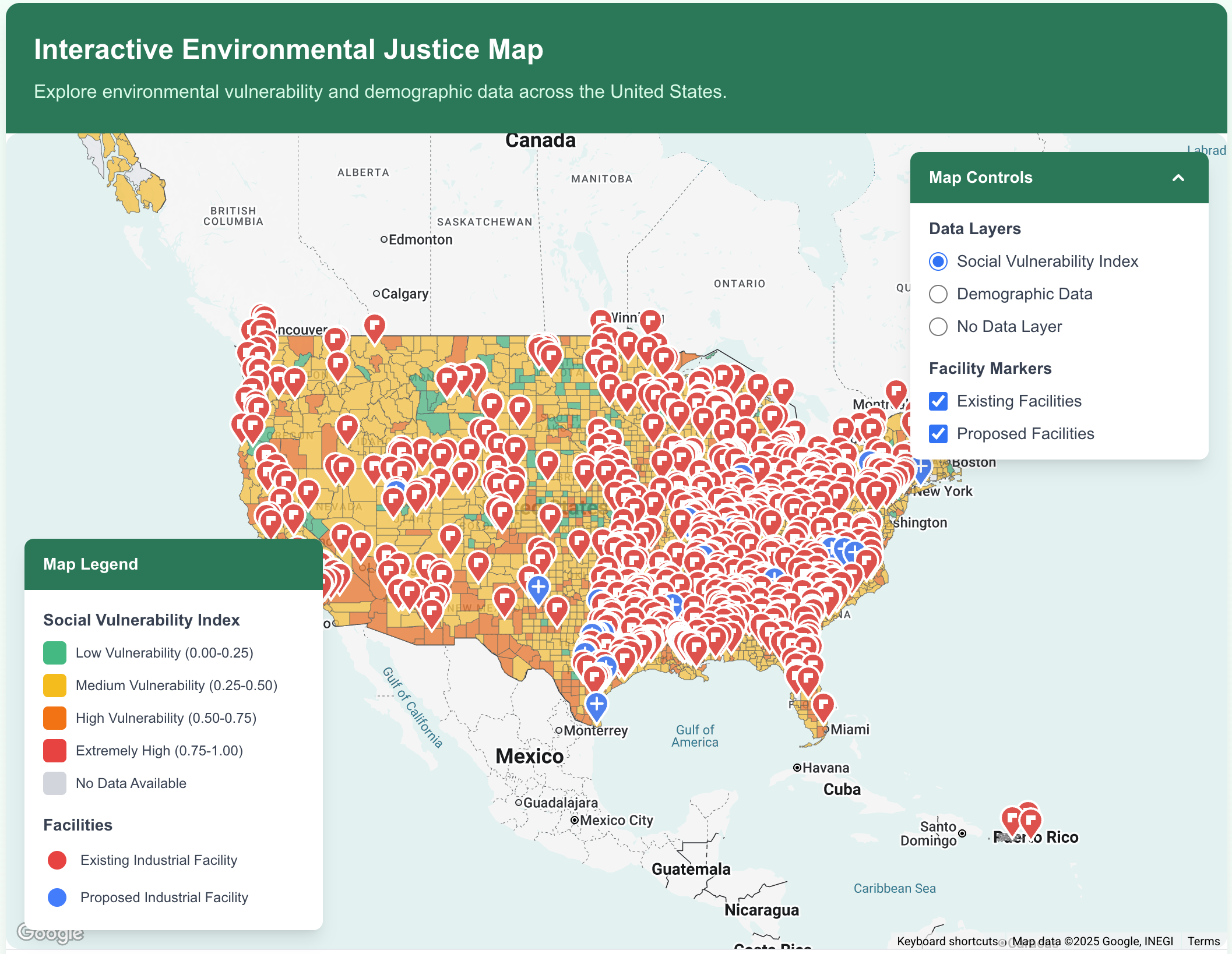 Preview of EcoJustice Map